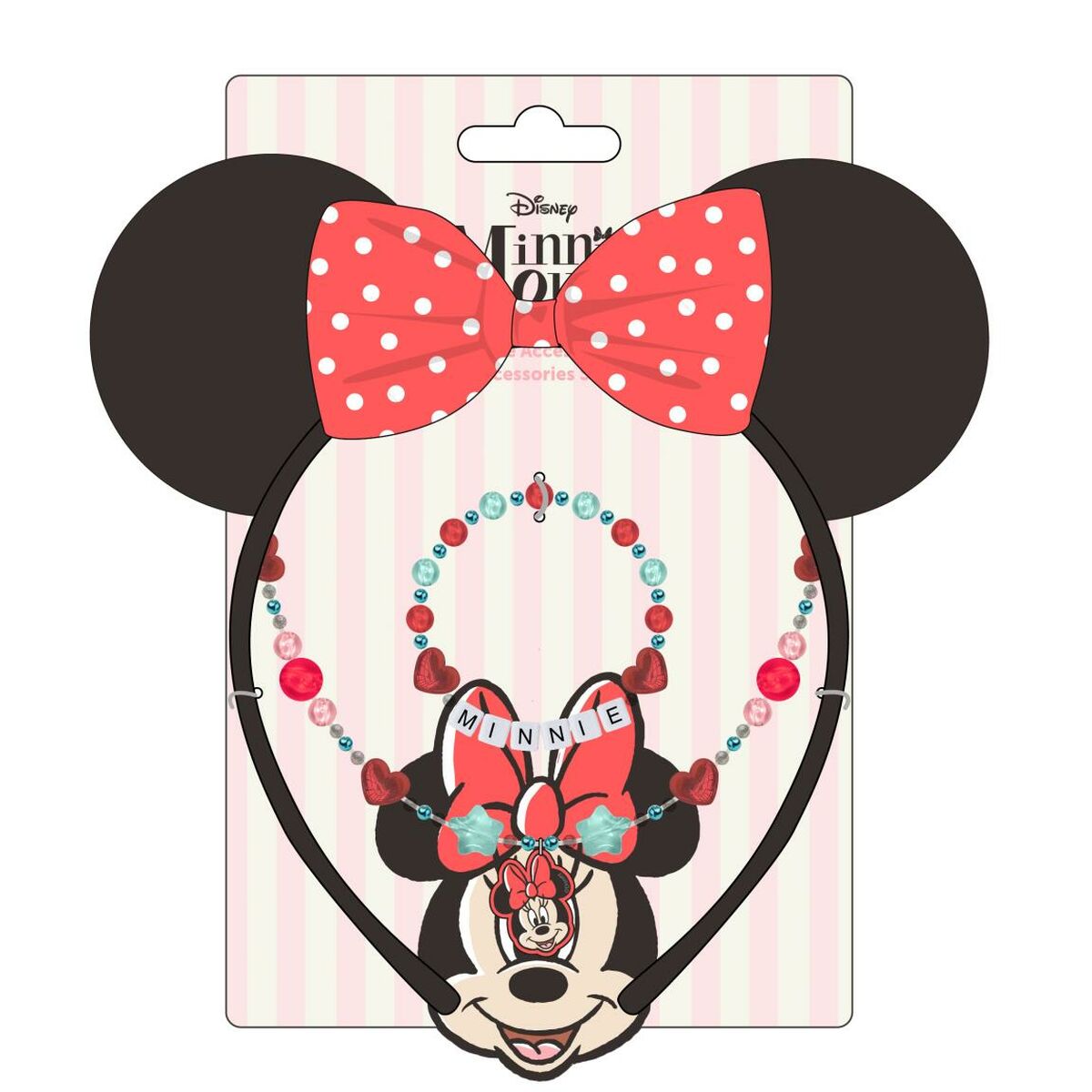 Kit de Joyería Minnie Mouse Rosa 3 Piezas